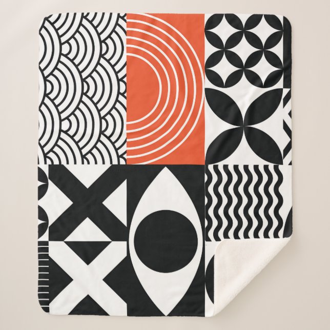 Couverture Sherpa Abstrait moderne : toile de design artistique. (Devant)