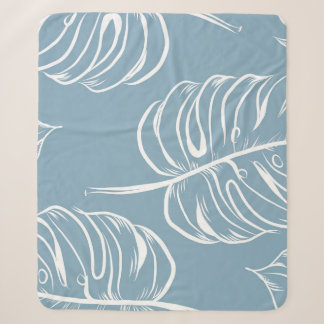 Couverture Sherpa Abstraite Feuille Tropicale : Verdure transparente