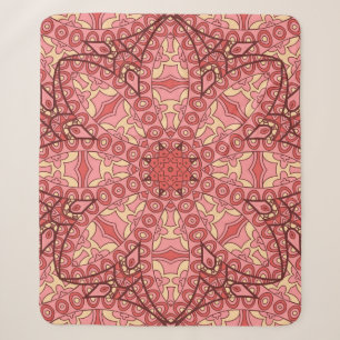 Couverture Sherpa Abstraite fleur mandala ethnique sans couture moti