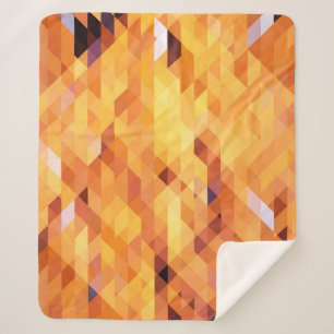 Couverture Sherpa Abstraite multicolore, basse mosaïque de poly.