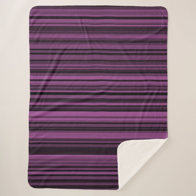 Couverture Sherpa Abstraites bandes noires violettes (Devant)