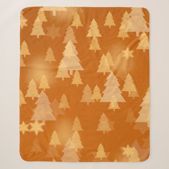 Couverture Sherpa Abstraits flocons de neige. 2d illustration. Noël (Devant)