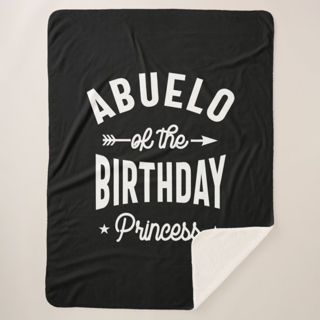 Couverture Sherpa Abuelo De La Princesse D'Anniversaire (Devant)