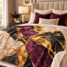 Accent de maison en marbre noir or Kintsugi Luxe P