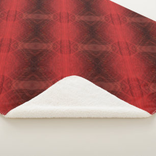 Couverture Sherpa Acceptation Médaillons de méditation rouge