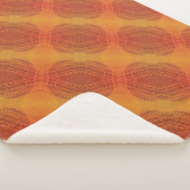 Couverture Sherpa Acceptation | Médaillons de saumons rouges orange  (3/4)