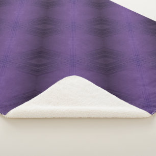 Couverture Sherpa Acceptation Motif Boho violet écectique