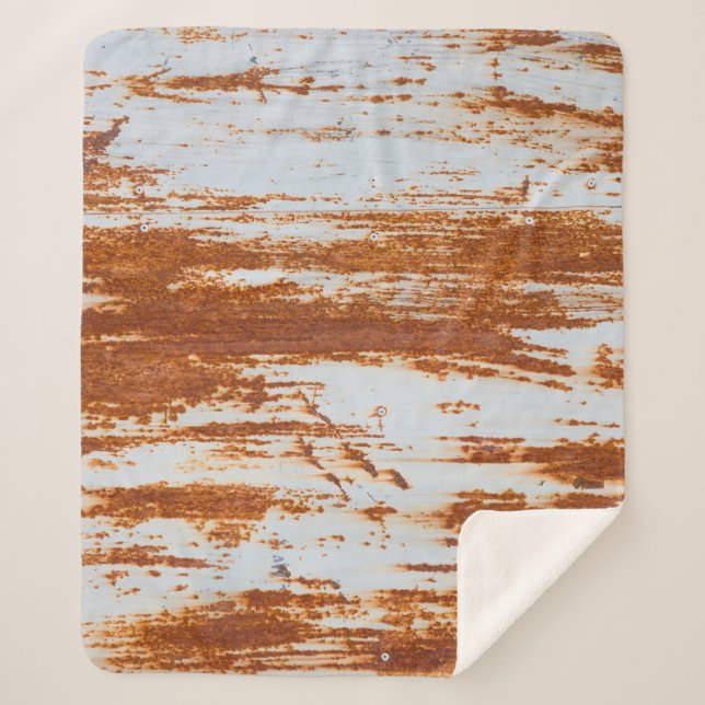 Couverture Sherpa Acier rustique : Grunge Wall Texture (Devant)