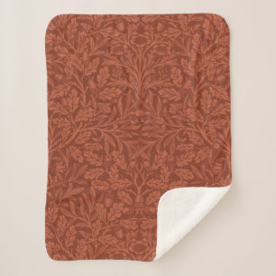 Couverture Sherpa Acorns et Feuilles de chêne (par William Morris)