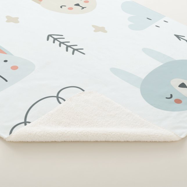 Couverture Sherpa Adorable poupée pastel enfants motifs (3/4)