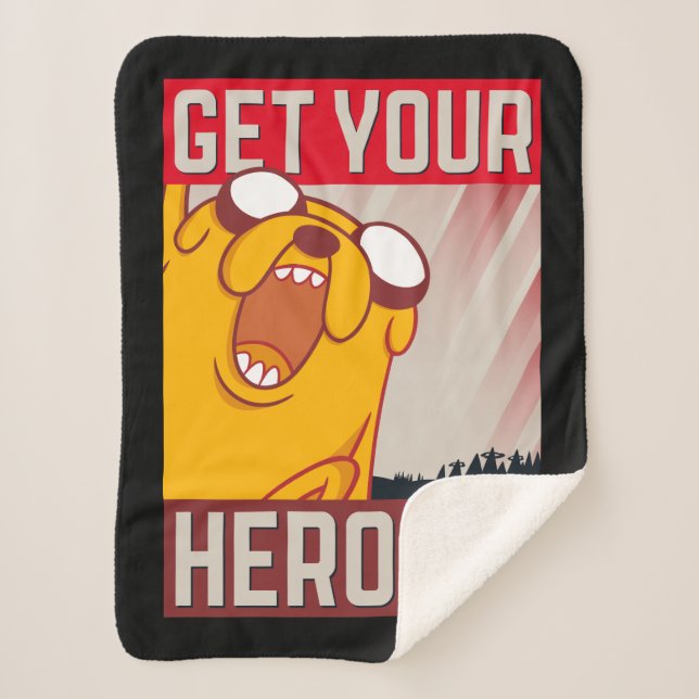 Couverture Sherpa Adventure Time | Jake "Get Your Hero On" (Devant)