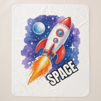 Couverture Sherpa Affiche d'aventure spatiale | L'aventure vous atte