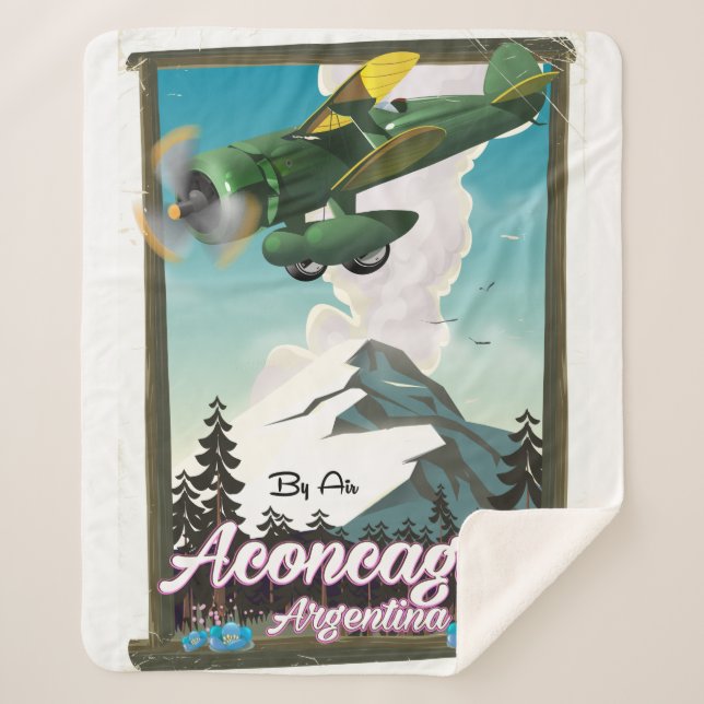 Couverture Sherpa Affiche de voyage Aconcagua Argentine (Devant)