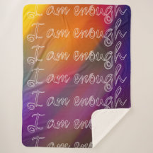Affirmation cursive pastel arc-en-ciel Je suis suf