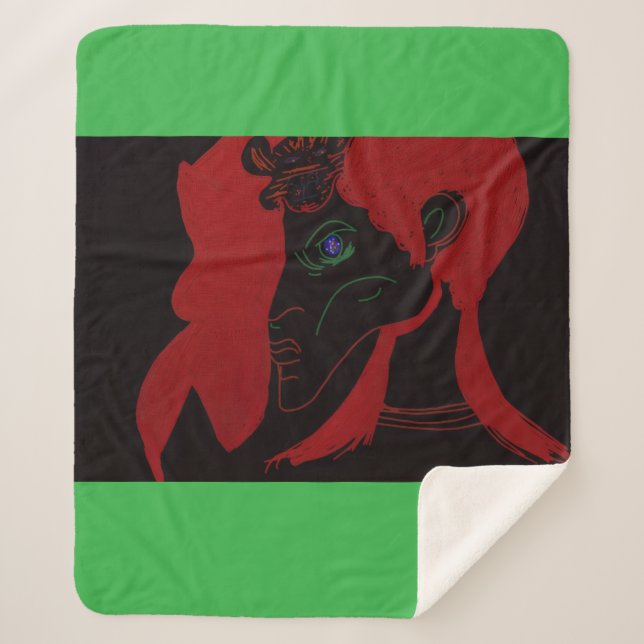 Couverture Sherpa African Beastmaster Queen Sherpa Blanket (Devant)