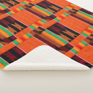 Couverture Sherpa African Kente Cloth