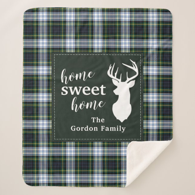 Couverture Sherpa Agritourisme Rustique Gordon Tartan (Devant)