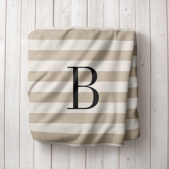 Couverture Sherpa Agriturismo Grandes Beiges Monogram Blanche (Créateur téléchargé)