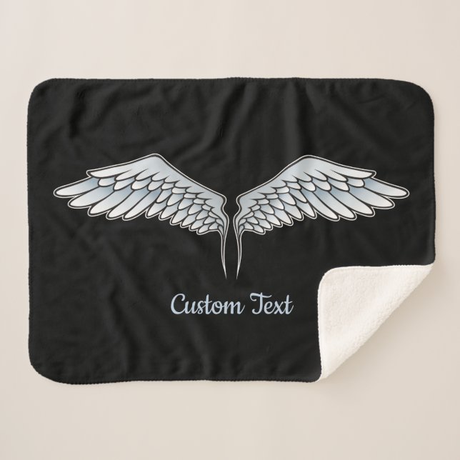 Couverture Sherpa Ailes gris bleu Sherpa Blanket (Devant (Horizontal))