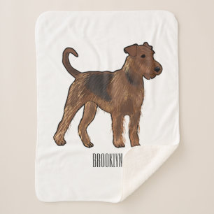 Couverture Sherpa Airedale terrier dog cartoon