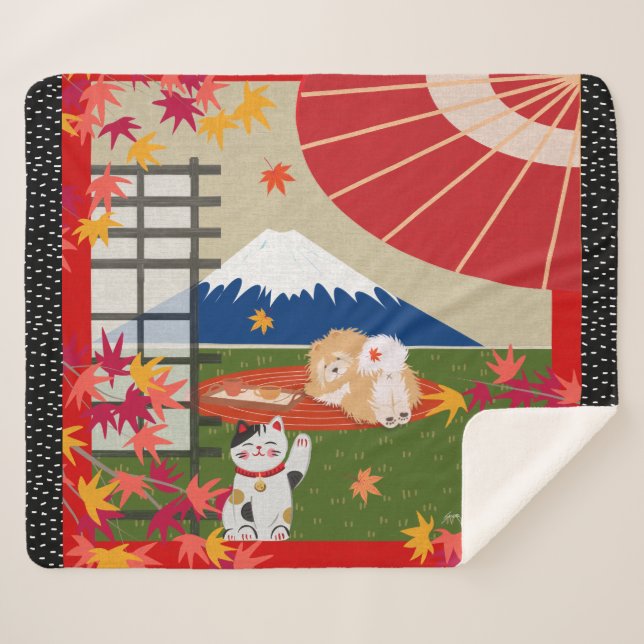 Couverture Sherpa AKI Chow Sherpa Blanket (Devant (Horizontal))