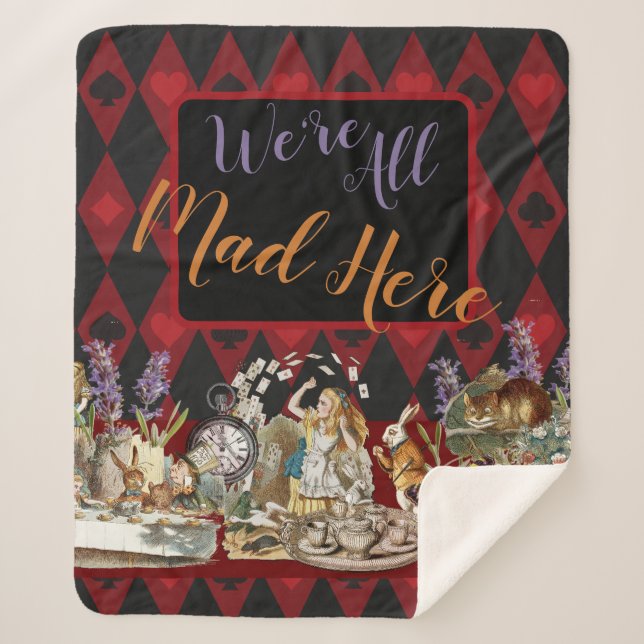 Couverture Sherpa Alice au pays des merveilles Mad Cheshire Chat (Devant)