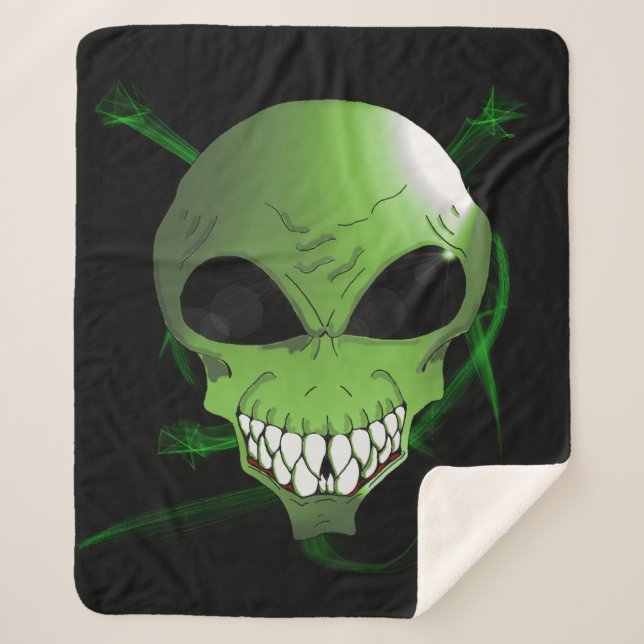 couverture Sherpa alien verte (Devant)