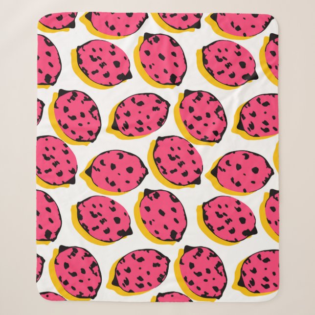 Couverture Sherpa all over lemon patternabstract,art,background,cart (Devant)