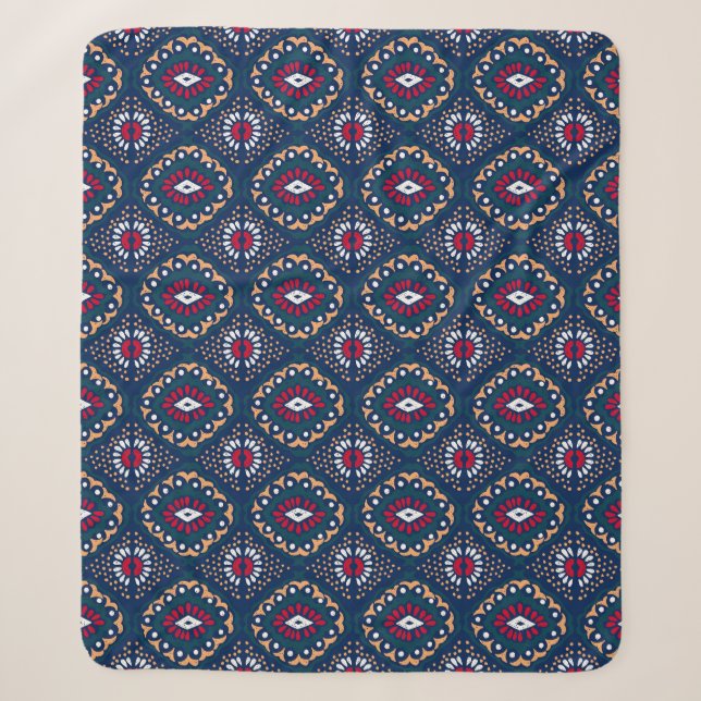 Couverture Sherpa Allure aztèque : Élégance tribale striée (Devant)
