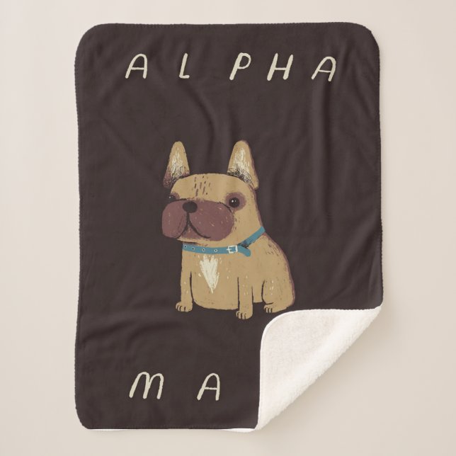 Couverture Sherpa alpha frenchie (Devant)