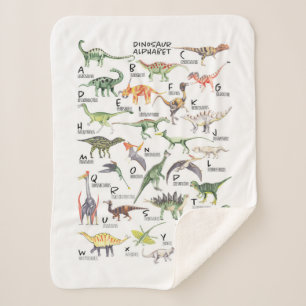 Couverture Sherpa Alphabet Dinosaure