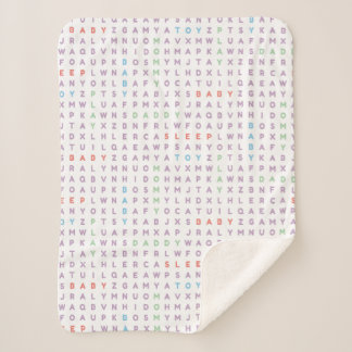 Couverture Sherpa Alphabet Douce Bébé ABCs Couleurs Chaudes Riches