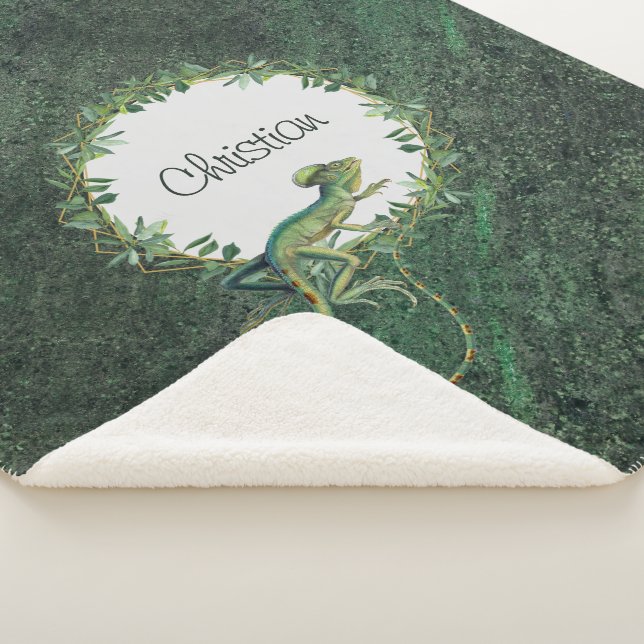 Couverture Sherpa Amateurs de reptiles artsy nom personnalisé Rustiq (3/4)