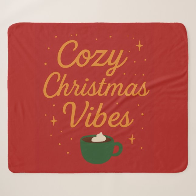 Couverture Sherpa Ambiance de Noël Cosy (Devant (Horizontal))