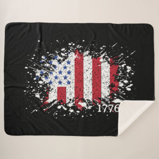 Couverture Sherpa American Peace Flag 1776 États américains