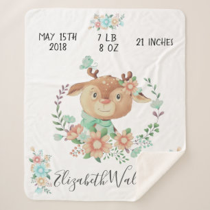 Couverture Sherpa amis de la forêt statistiques de naissance du bébé