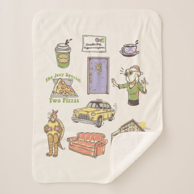 Couverture Sherpa AMIS™ | Graphique d'icônes de dessin (Devant)