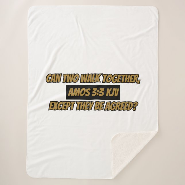 Couverture Sherpa Amos 3:3 KJV Bible Verse Écriture (Devant)