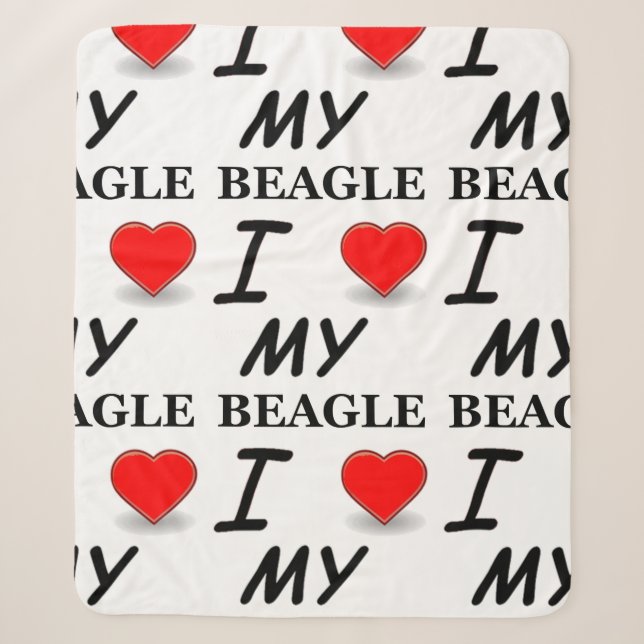 Couverture Sherpa Amour beagle (Devant)