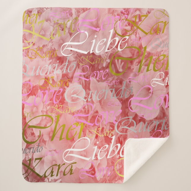 Couverture Sherpa Amour, liebe, kara, cher, käre, querido, texte, ro (Devant)