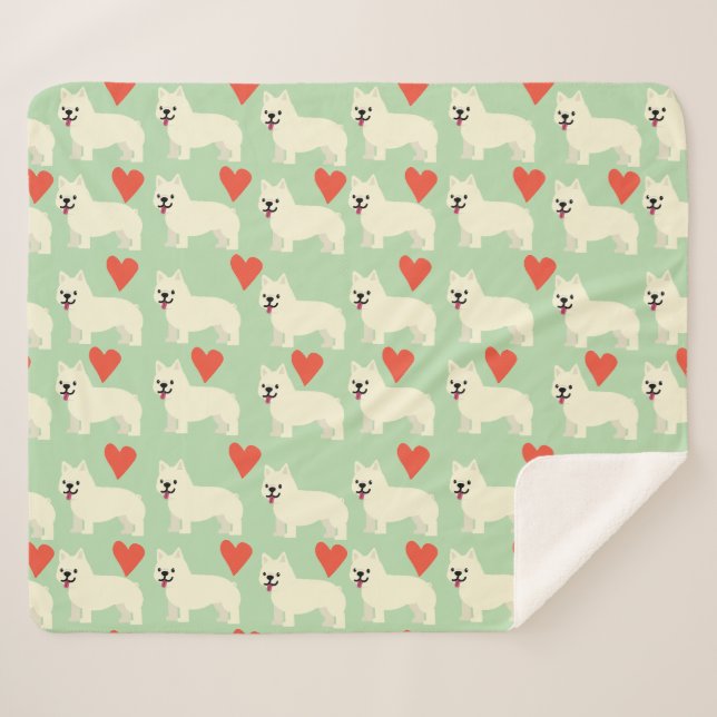 Couverture Sherpa Amoureux de Frenchie (Devant (Horizontal))