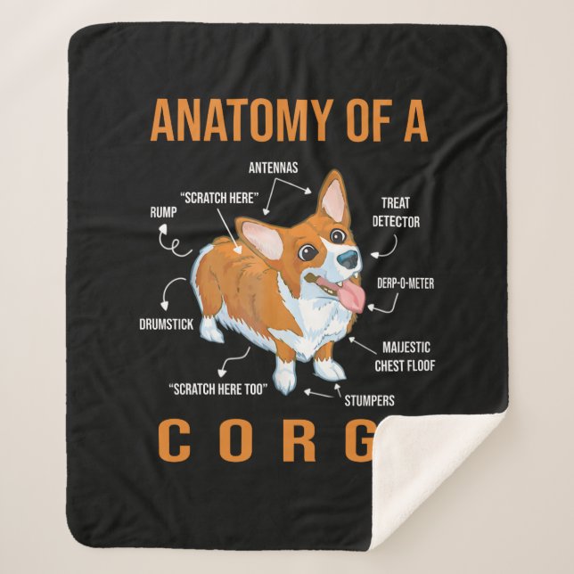 Couverture Sherpa Amoureux des chiens Cute Corgi (Devant)