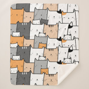 Couverture Sherpa Amusants Cute Chat Kitten Animaux de compagnie Car