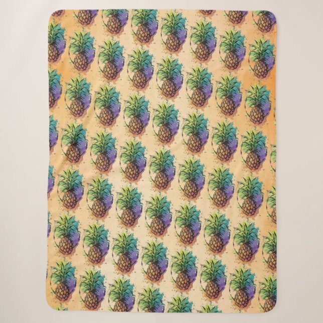 Couverture Sherpa Ananas (Devant)