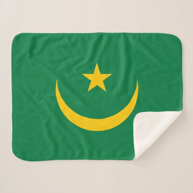 Couverture Sherpa Ancien drapeau de Mauritanie (Devant (Horizontal))