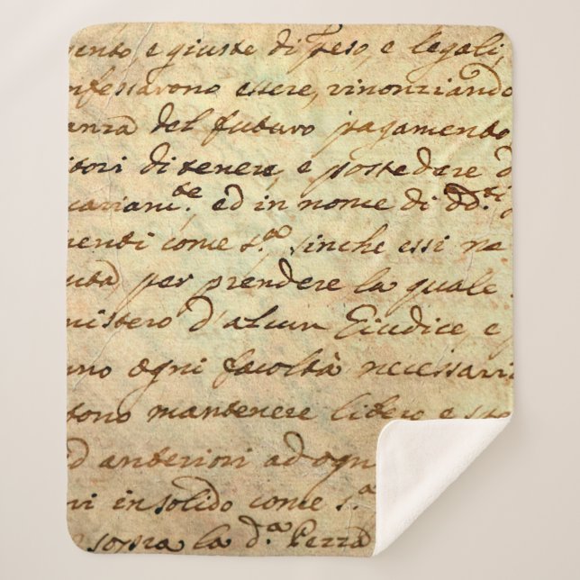 Couverture Sherpa Ancien manuscrit du 1700 siècle écrit à l'encre  (Devant)