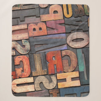 Couverture Sherpa ancienne lettrerpresse blocs ing avec encre couleu