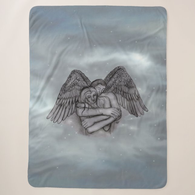 Couverture Sherpa Angel Eros en amour (Devant)