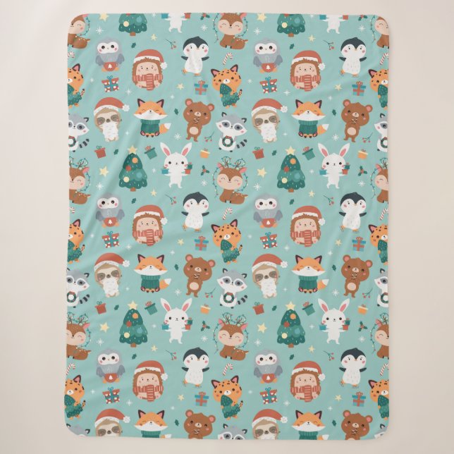 Couverture Sherpa Animaux adorables Blanche Sherpa (Devant)
