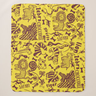 Couverture Sherpa Animaux africains : Motif culturel sans peau.